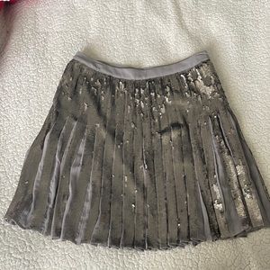 BANANA REPUBLIC Mocha Sequin Chiffon Skirt size 2
